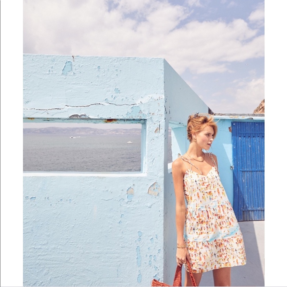 Sezane & G Kero Beach Scene Felicie Dress. 38